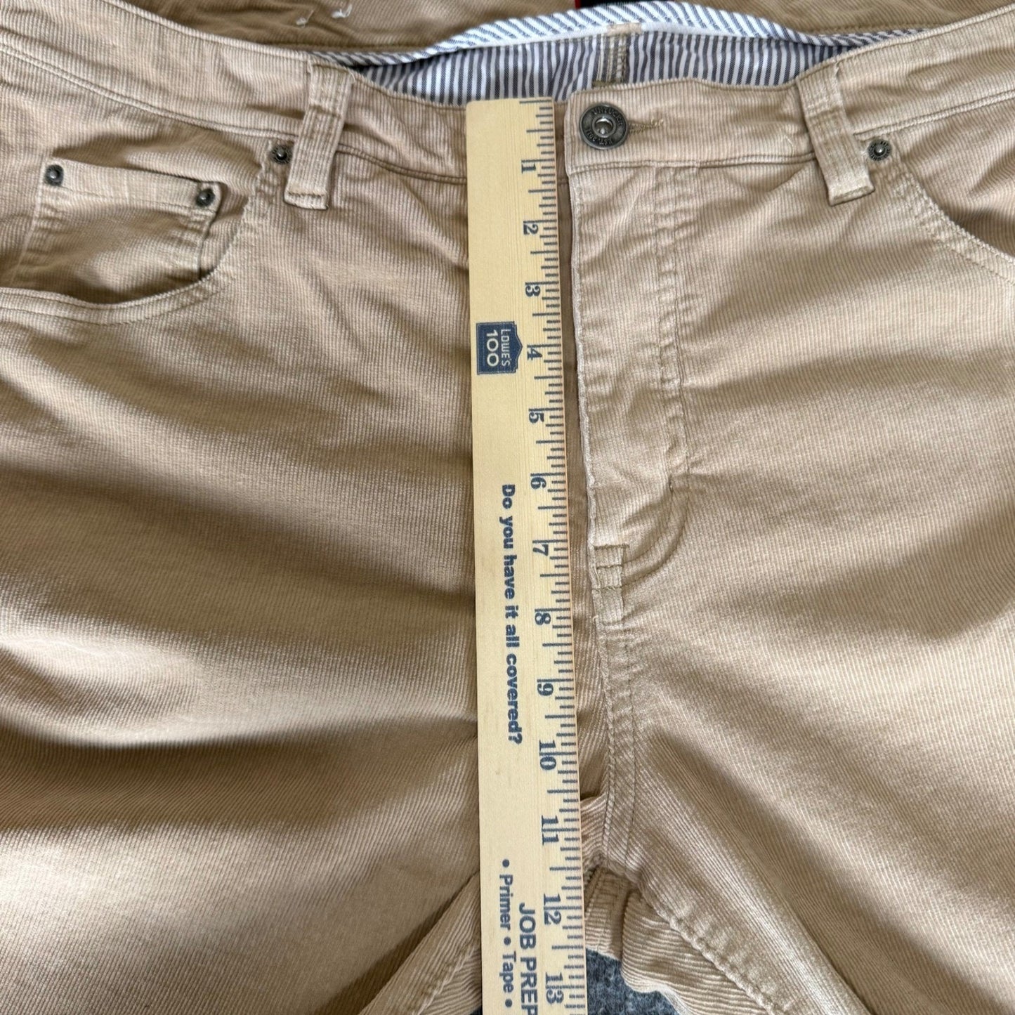 UNTUCKit Corduroy Pants Mens 40x32 Beige Casual Everyday Comfort Straight Leg