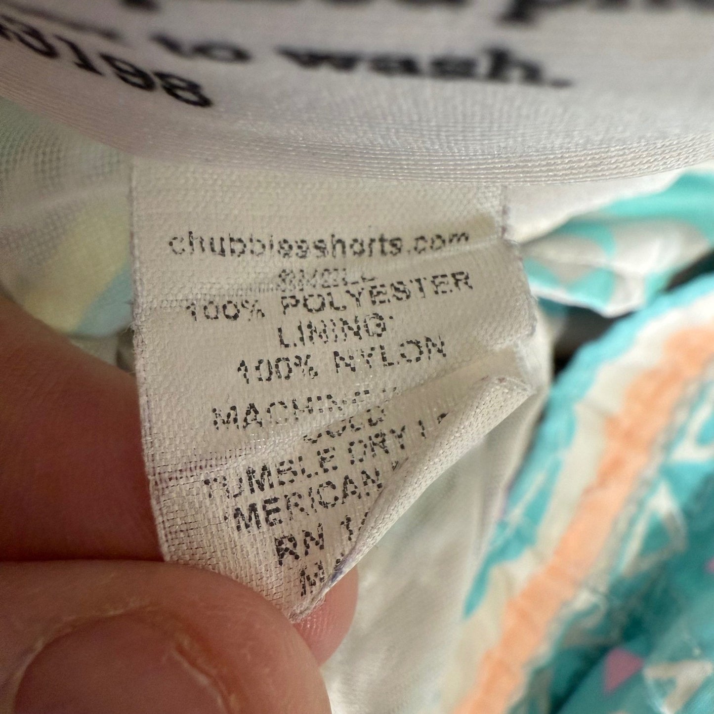 Chubbies Swim Trunks Mens L 38x5.5 Geometric Shorts Quick Dry Lined Drawstring