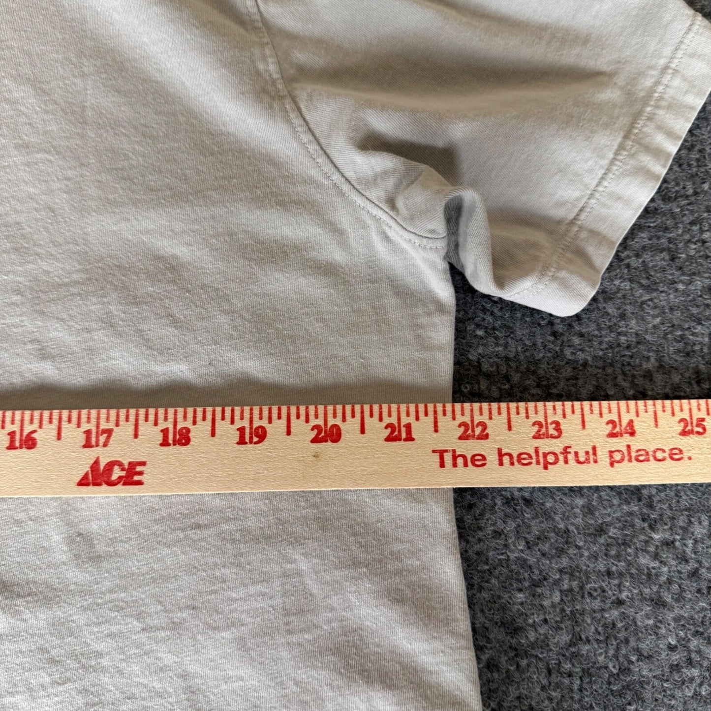 American Giant Polo Shirt Made In USA Cotton Casual Short Sleeve Mens Grey Large