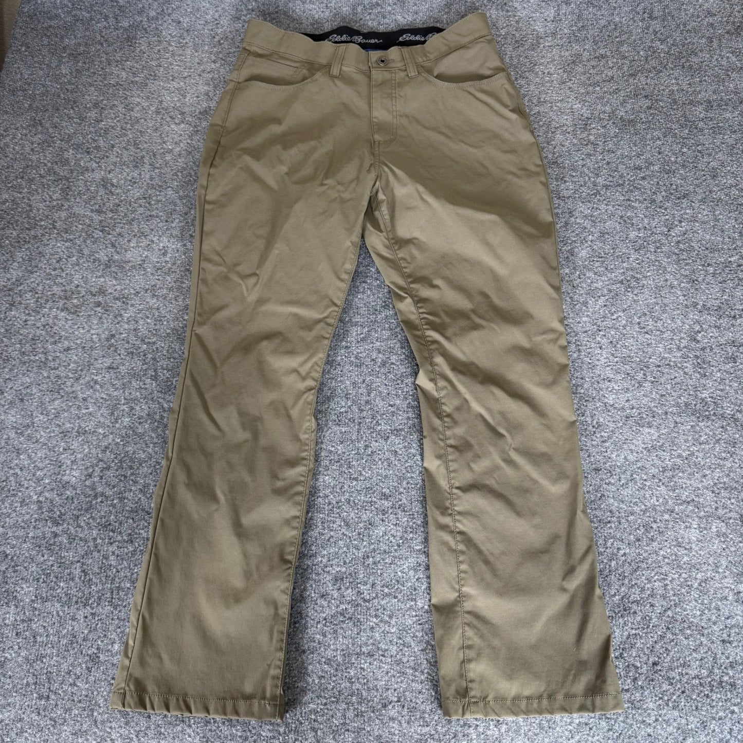 Eddie Bauer Guide Pro Pants Mens 34x30 (33x29) Olive Green Outdoor Hiking Trail