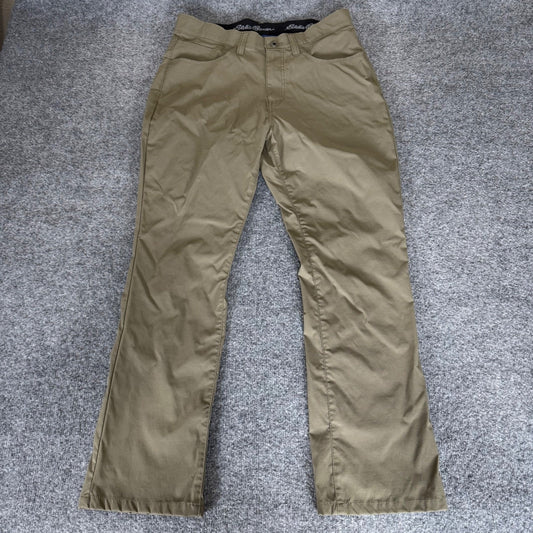 Eddie Bauer Guide Pro Pants Mens 34x30 (33x29) Olive Green Outdoor Hiking Trail
