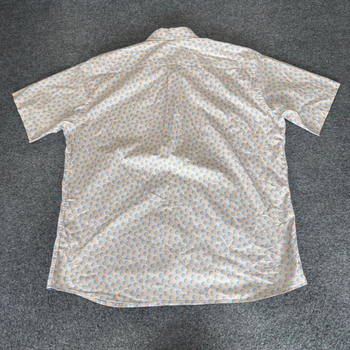 Peter Millar Mens Large Umbrella Short Sleeve Button Up Shirt Golf Casual Summer
