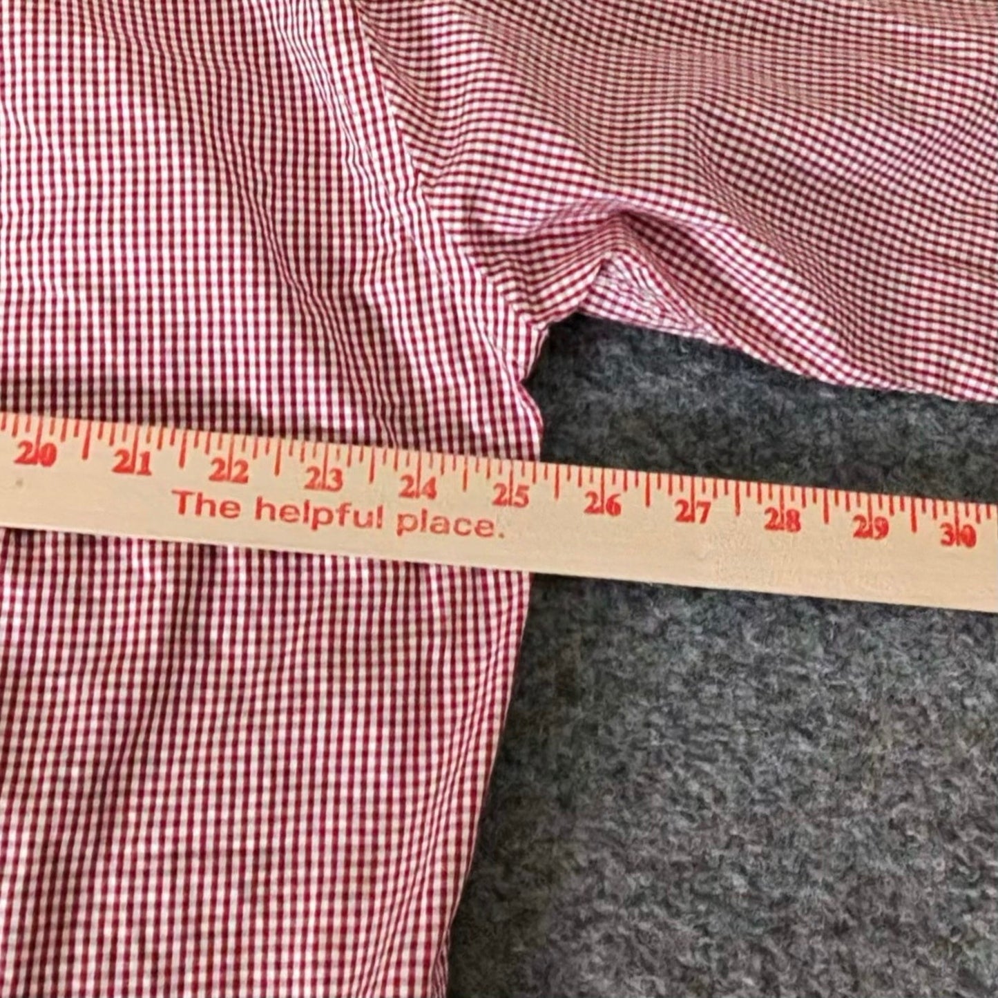 Faconnable Shirt Mens Large Red Gingham Long Sleeve Button Down Casual Classic