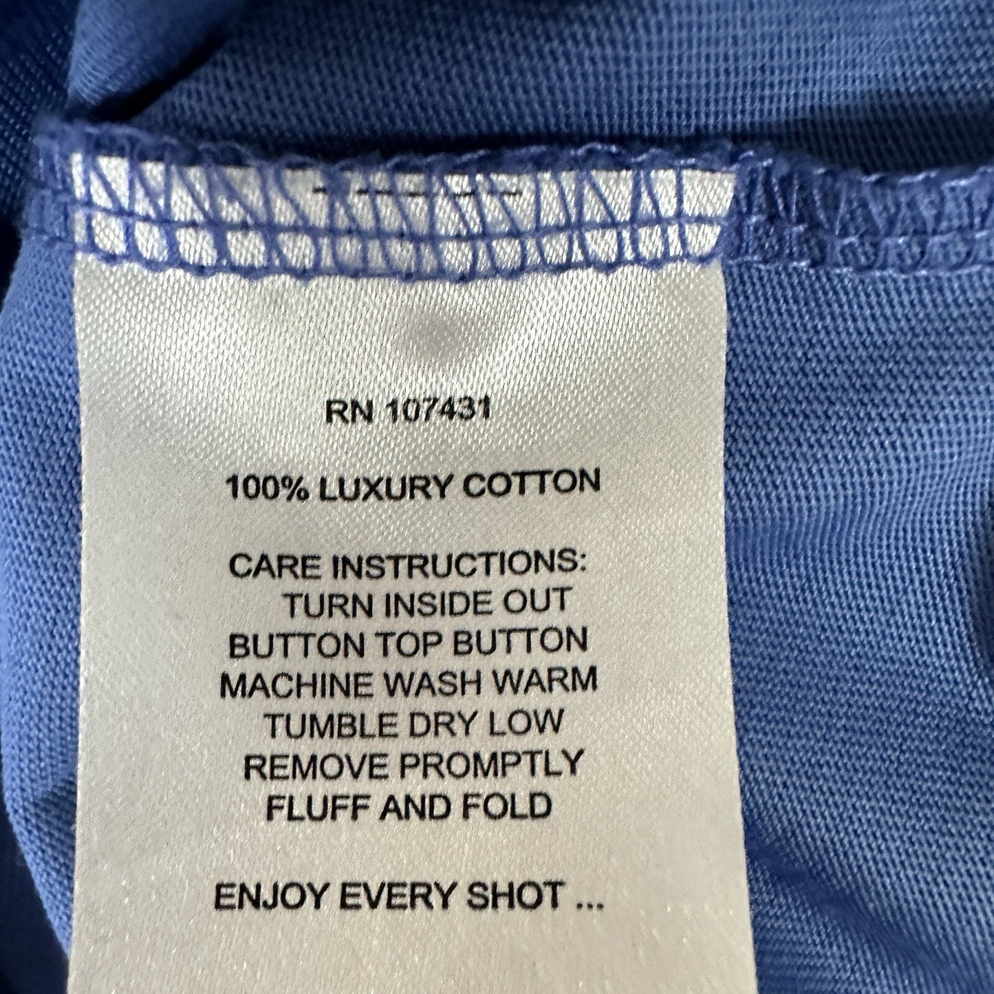 Linksoul Golf Polo Shirt Mens Large Blue Short Sleeve Luxury Soft Cotton Casual