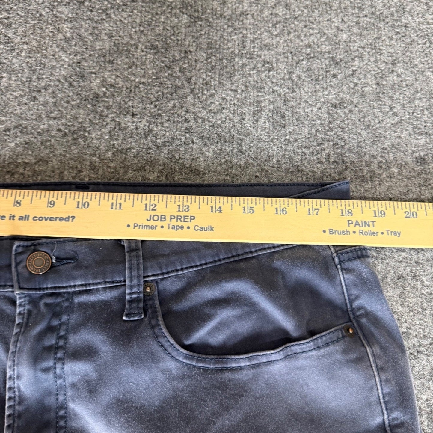 Lucky Brand 121 Slim Straight Pants Mens 36x31 Blue 5-Pocket Chino Casual