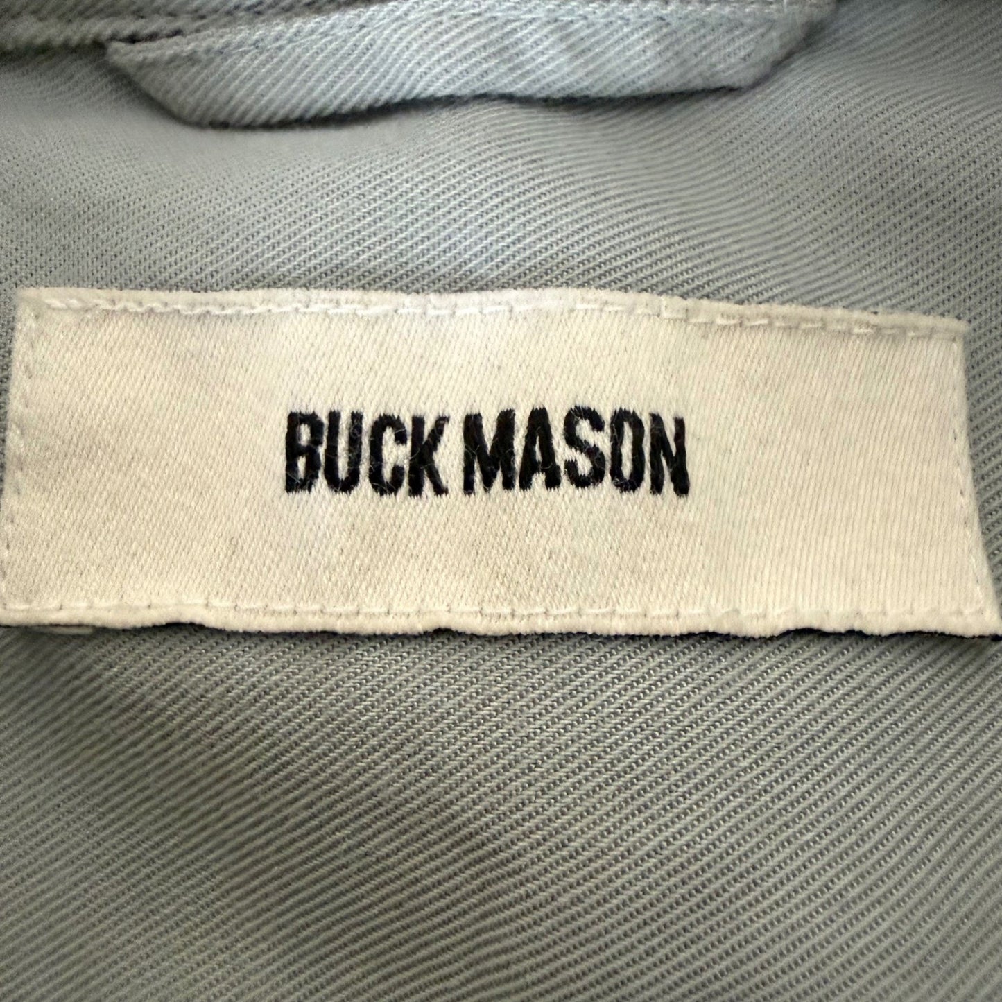 Buck Mason Shirt Mens Large Green Short Sleeve Button Up Casual Everyday