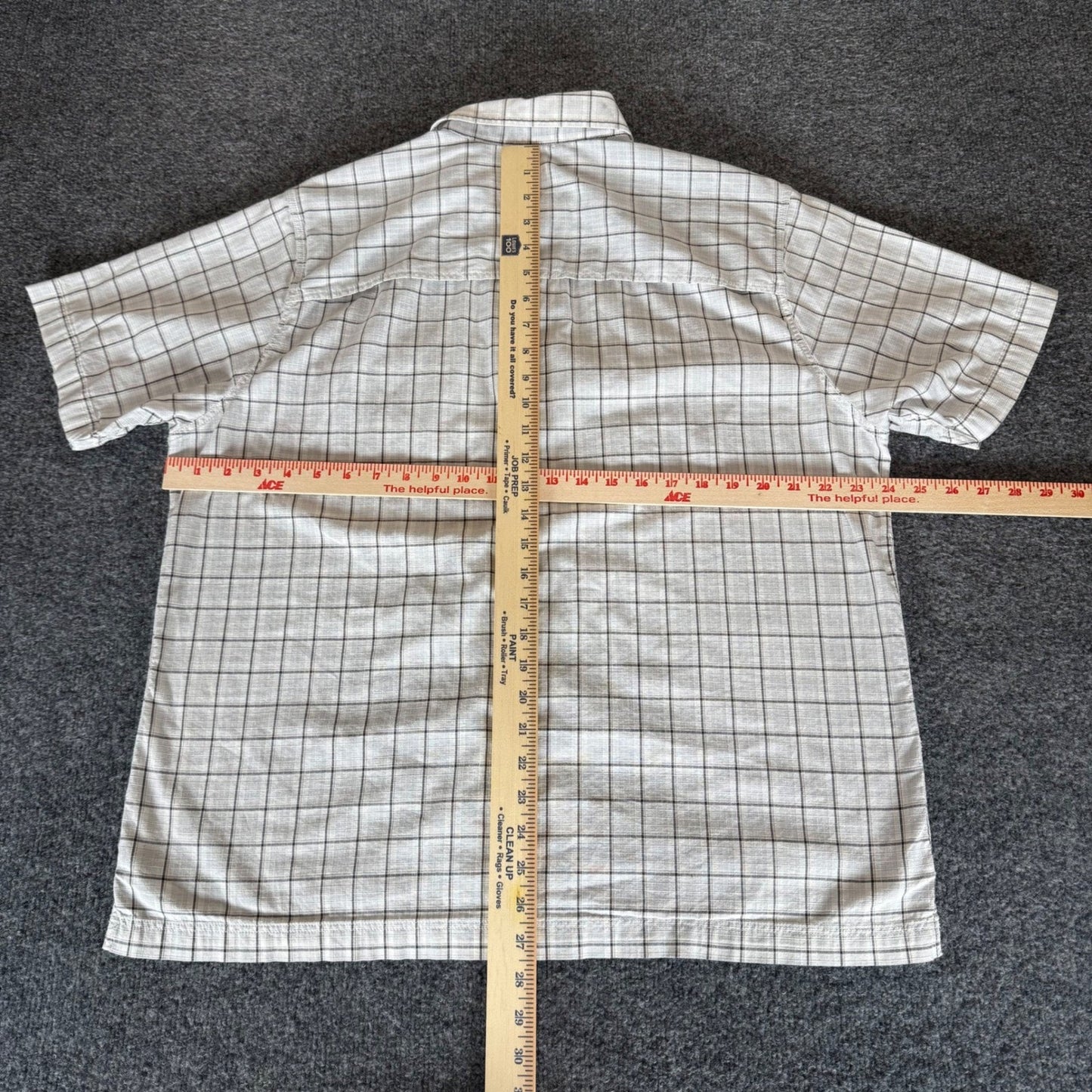 Croft & Barrow Quick Dry Shirt Mens Large Plaid Short Sleeve Button Up Outdoor