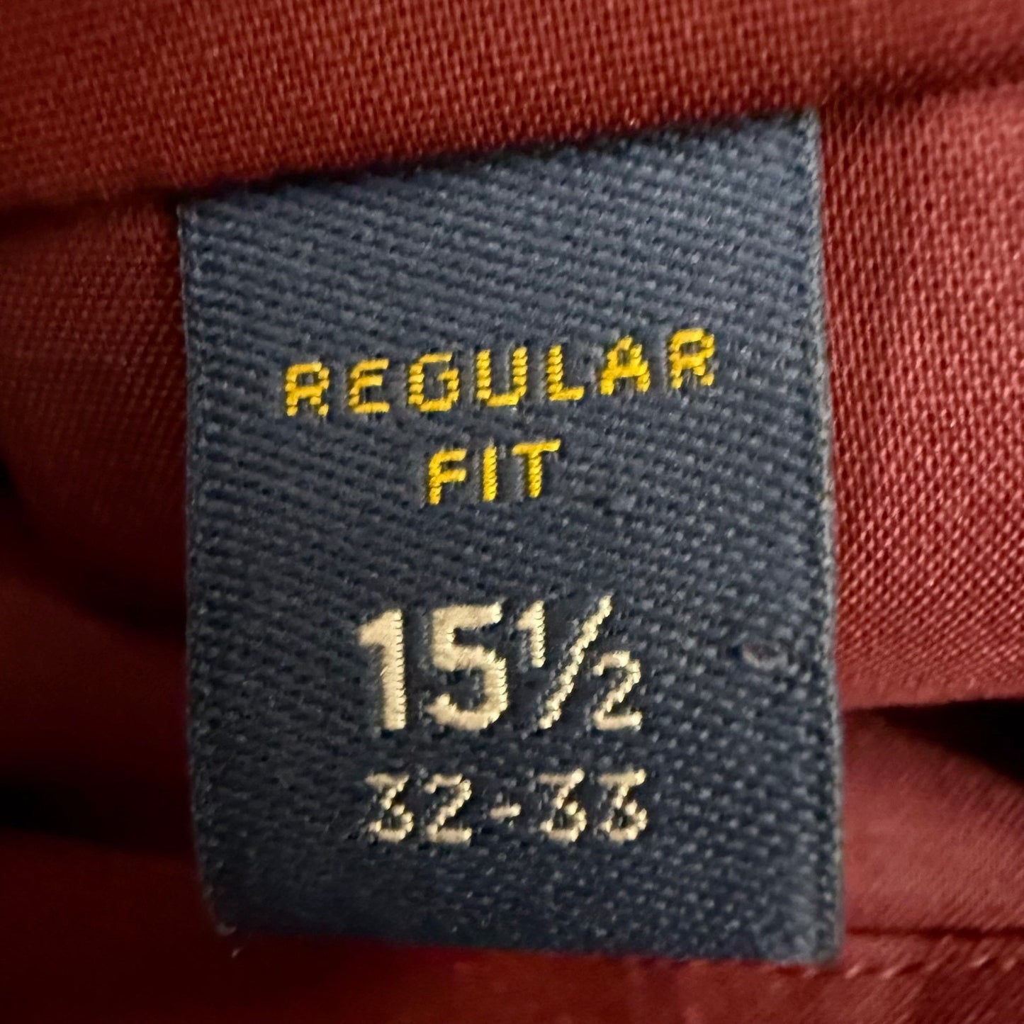 Stafford Mens Red Mahogany Easy-Care Broadcloth Dress Shirt 15.5 34-35 NEW