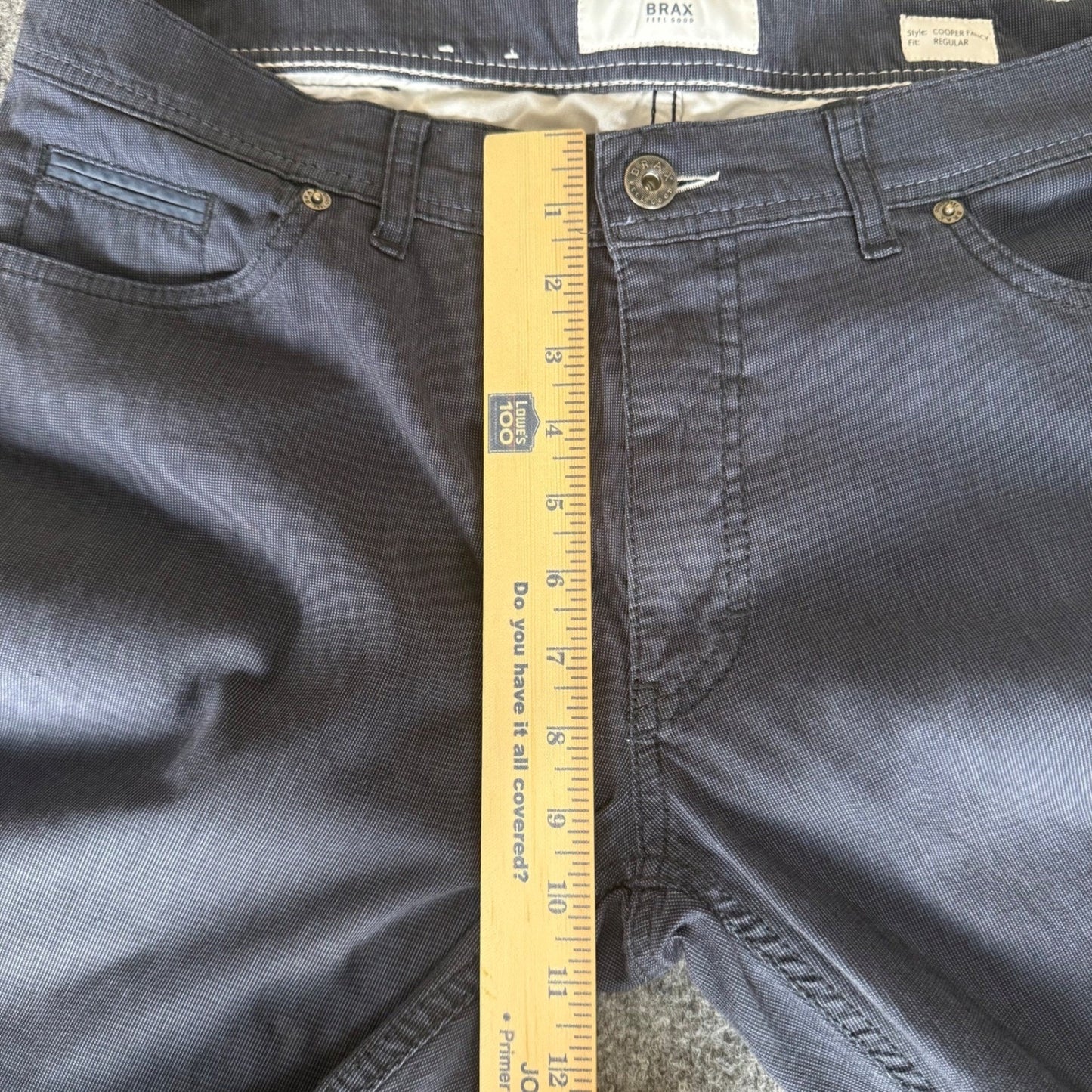 Brax Cooper Fancy Pant Mens 36x29 Blue Casual Stretch Performance Modern Comfort