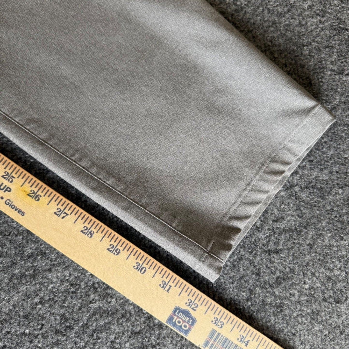 Mizzen+Main Helmsman Pants Mens 38x32 Gray Slim Fit Stretch Golf Performance