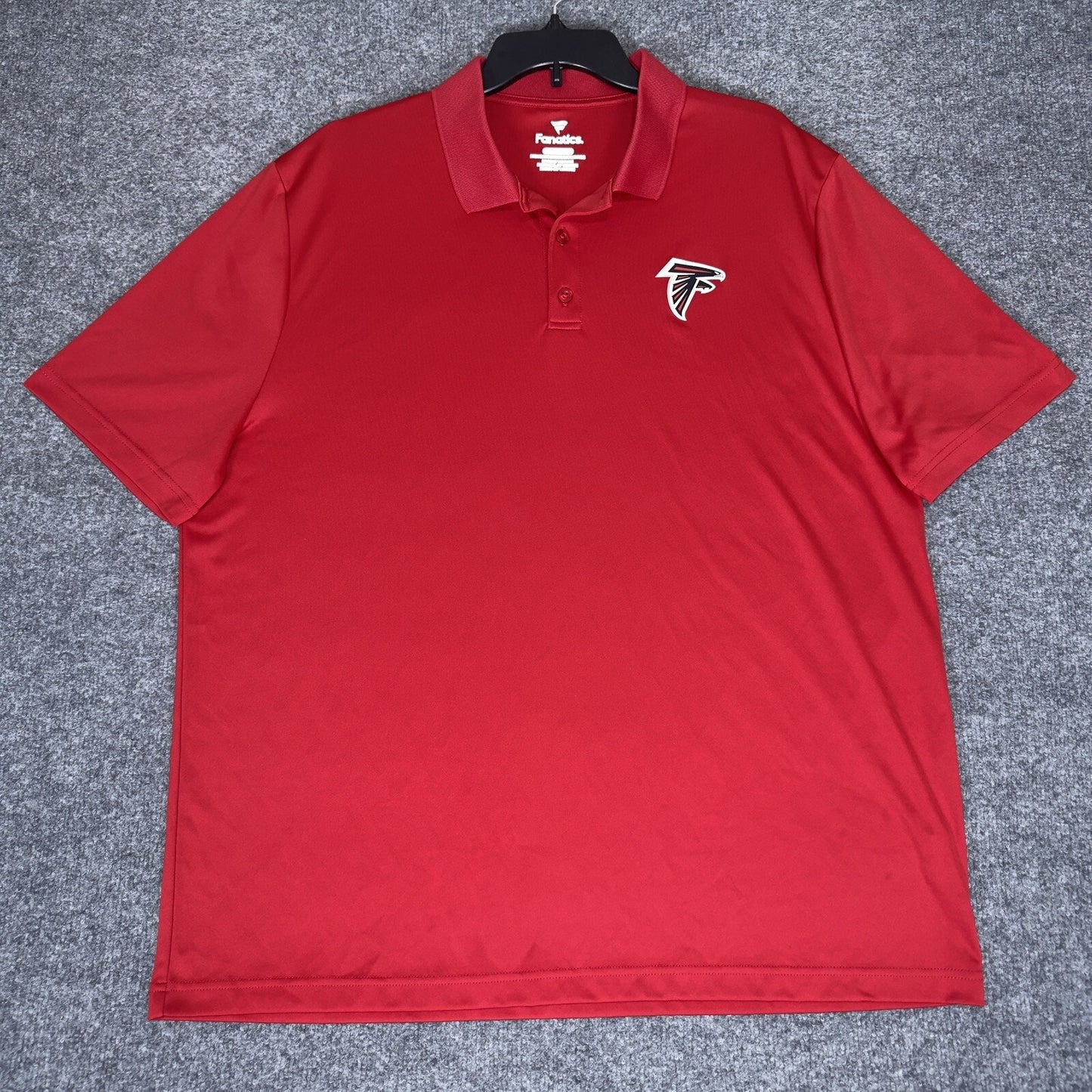 Atlanta Falcons Polo Shirt Mens 2XL Red Fanatics NFL Football Short Sleeve Adult