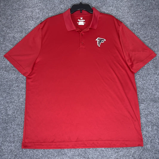 Atlanta Falcons Polo Shirt Mens 2XL Red Fanatics NFL Football Short Sleeve Adult