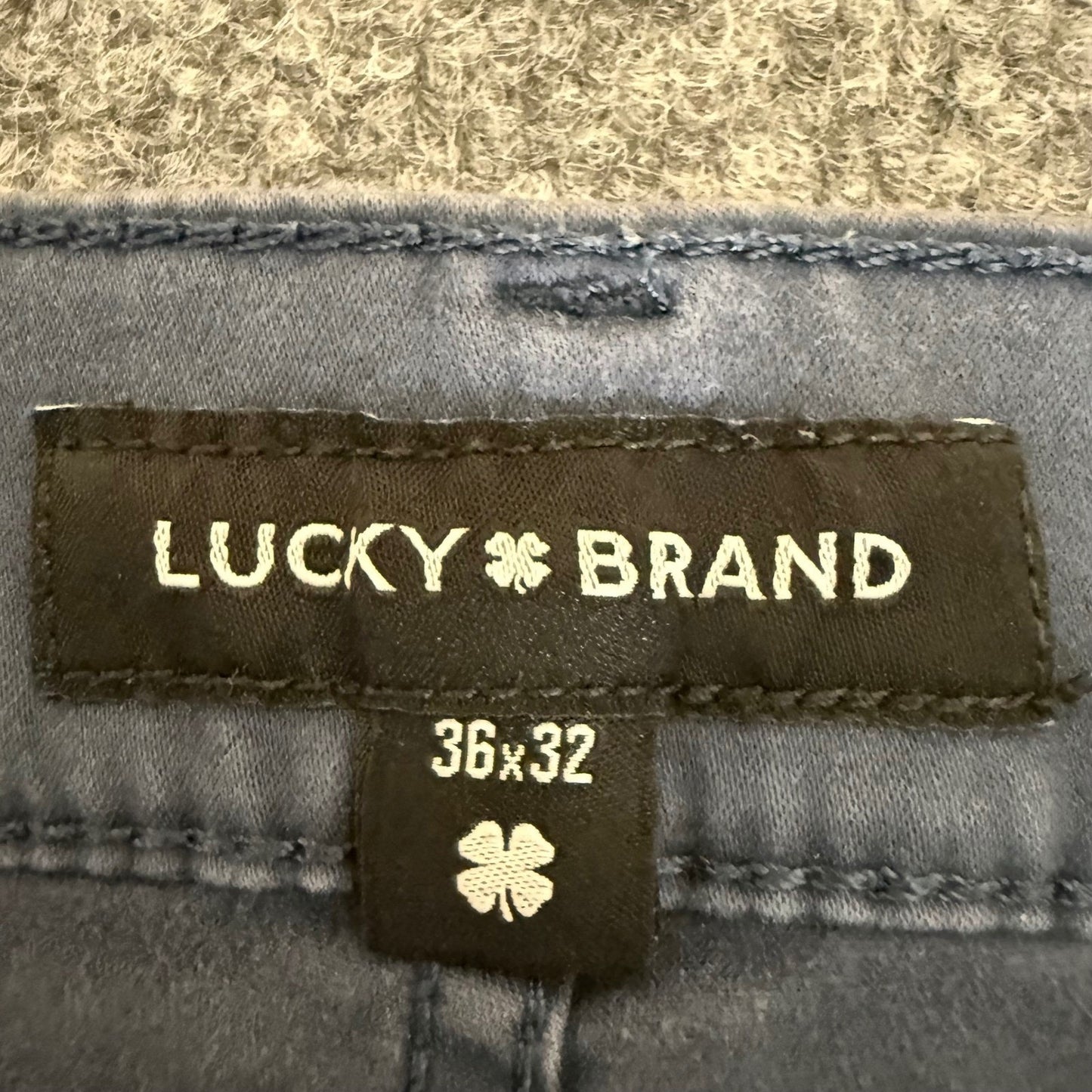 Lucky Brand 121 Slim Straight Pants Mens 36x31 Blue 5-Pocket Chino Casual