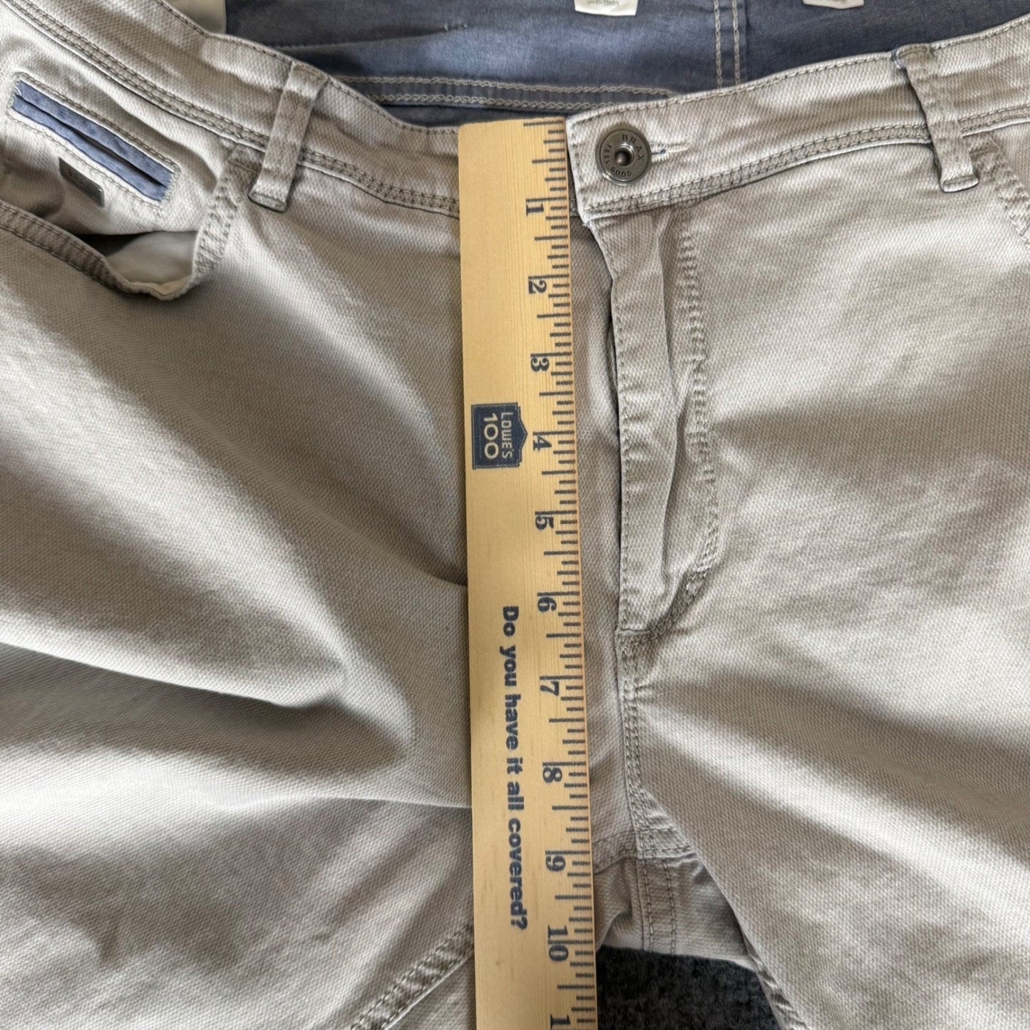 Brax Chuck Pants Mens 38x32 (Fits 36x31) Gray Stretch Chino Casual Modern Fit
