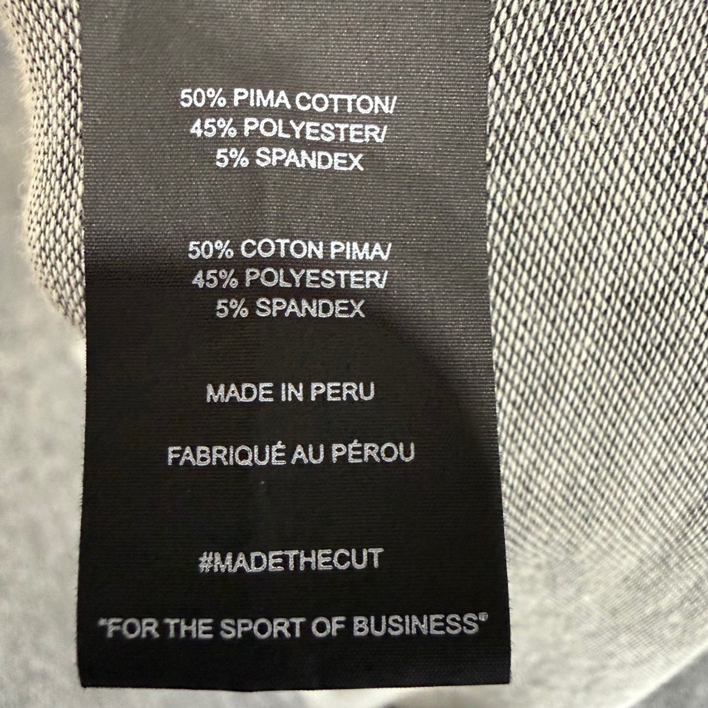 Cuts Curve Hem Polo Shirt Mens XL Gray Pima Cotton Short Sleeve Casual Modern