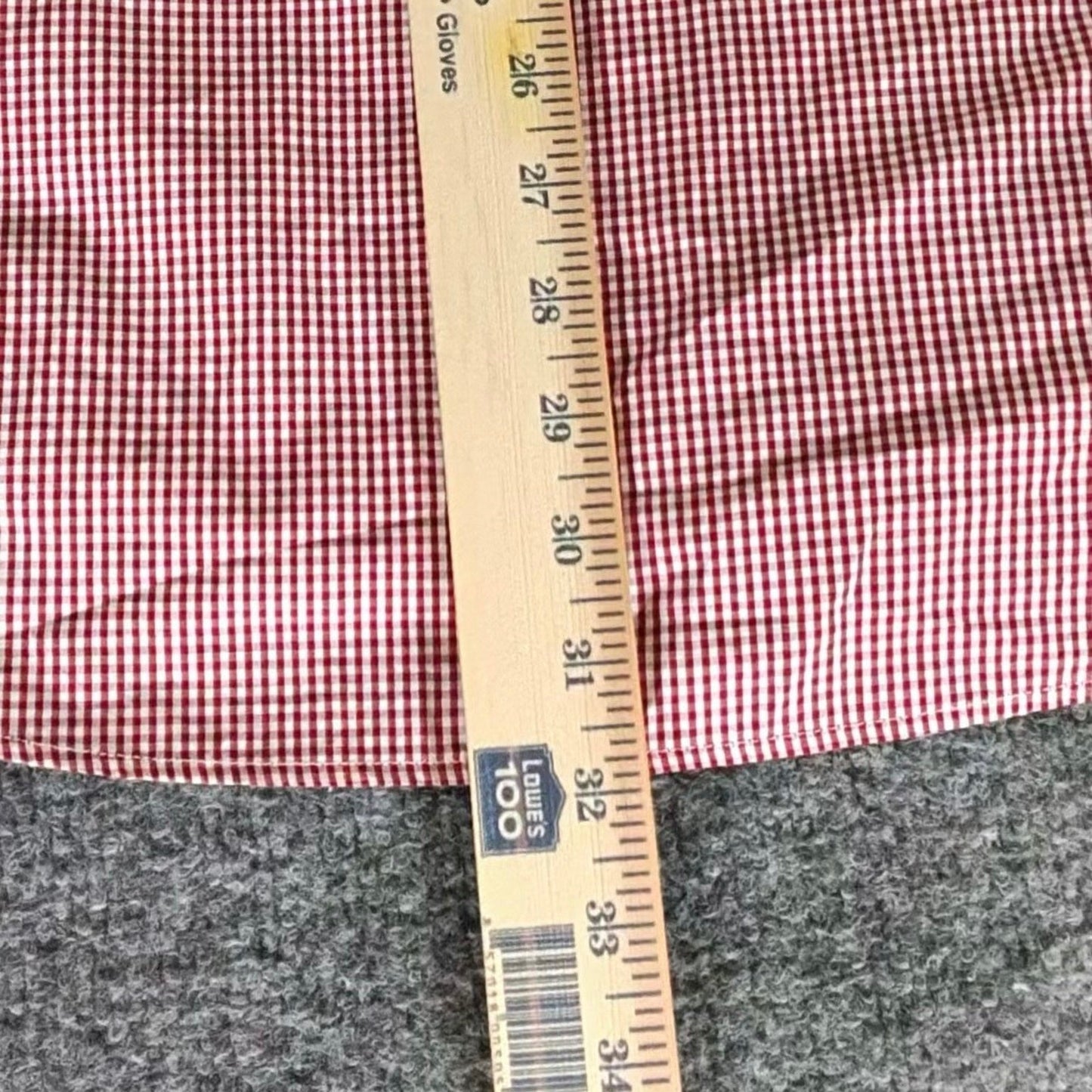 Faconnable Shirt Mens Large Red Gingham Long Sleeve Button Down Casual Classic