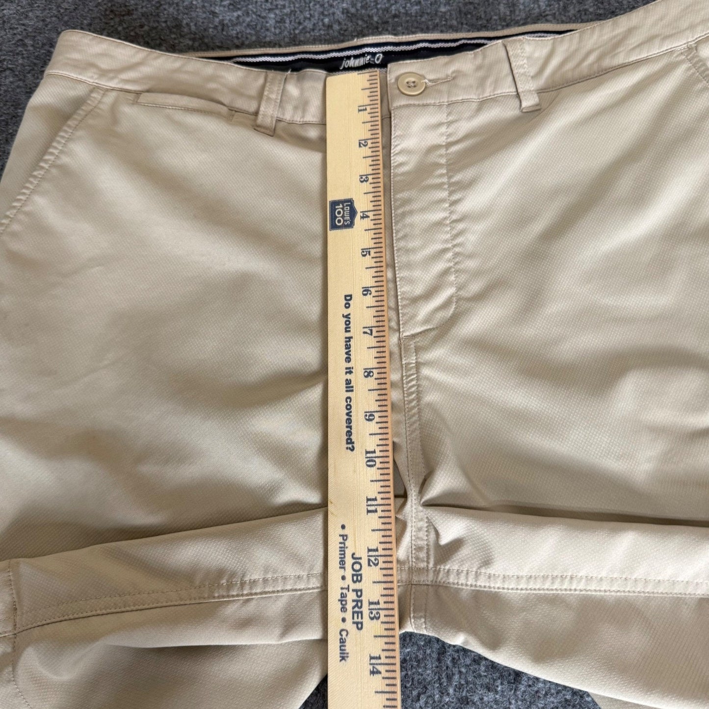 johnnie-O Shorts Mens 36 (37) Beige Golf Casual Stretch Lightweight Performance