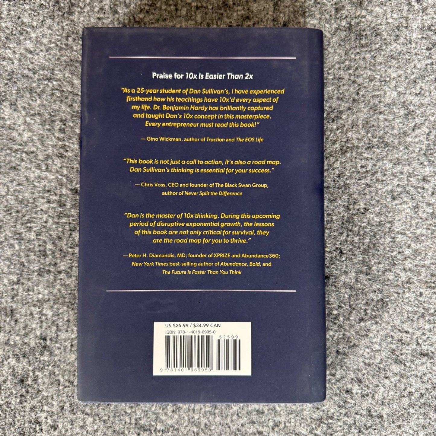 10x Is Easier Than 2x Hardcover Business Success Mindset Growth Strategy Book