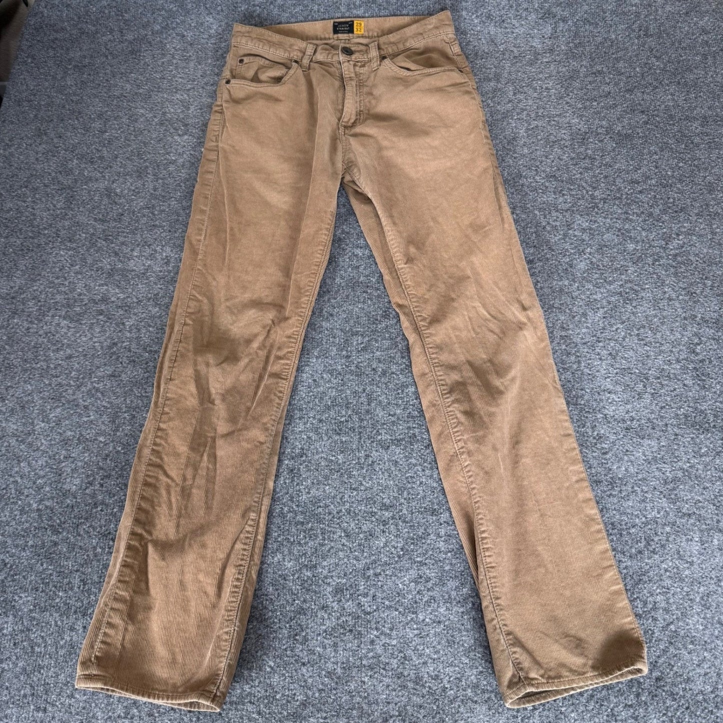 J Crew Corduroy Pants Mens 29x32 (30x32) Tan Straight Fit Casual Office Everyday