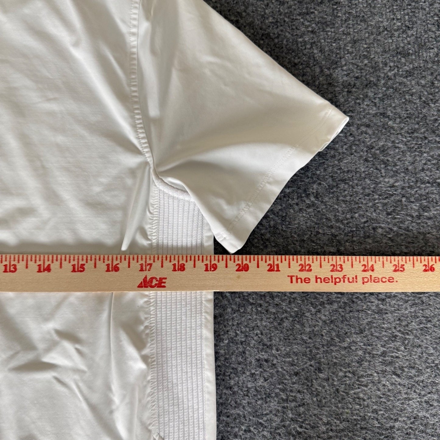 G/FORE Mens Small White Short Sleeve Performance Golf Polo Shirt Stretch Casual