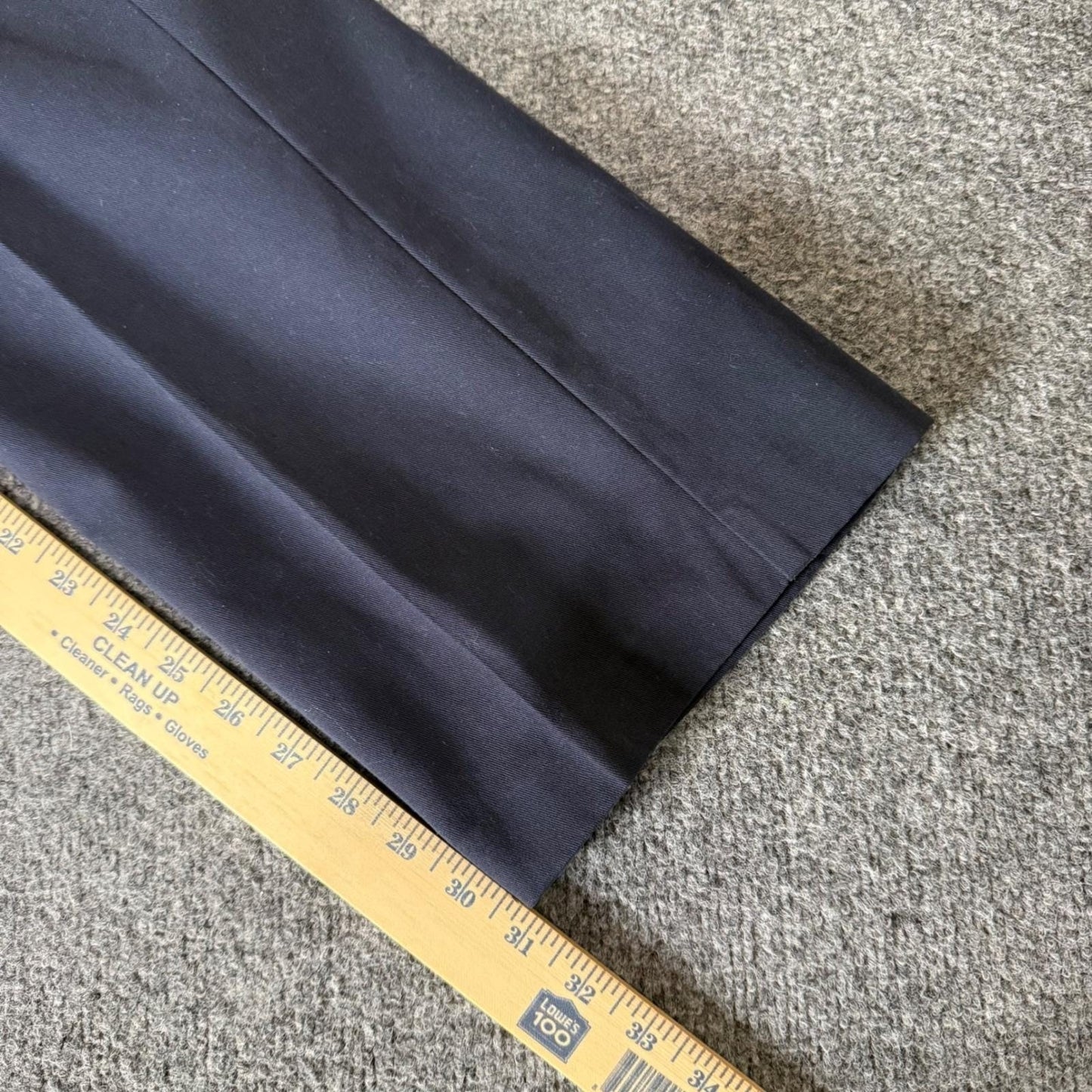 Charles Tyrwhitt Mens Navy Blue Cotton Dress Pants Trousers 36x32 Flat Front