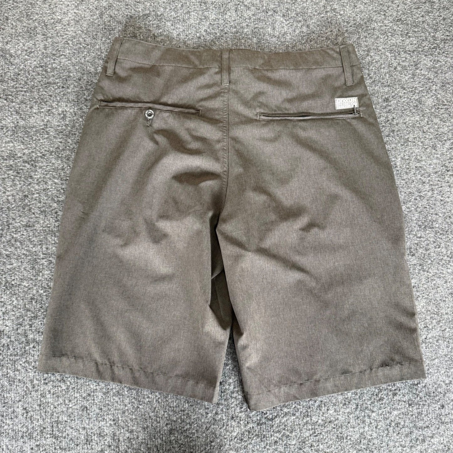 DIXXON Shorts Mens 32 Gray Flat Front Casual Shorts Lightweight Everyday Comfort