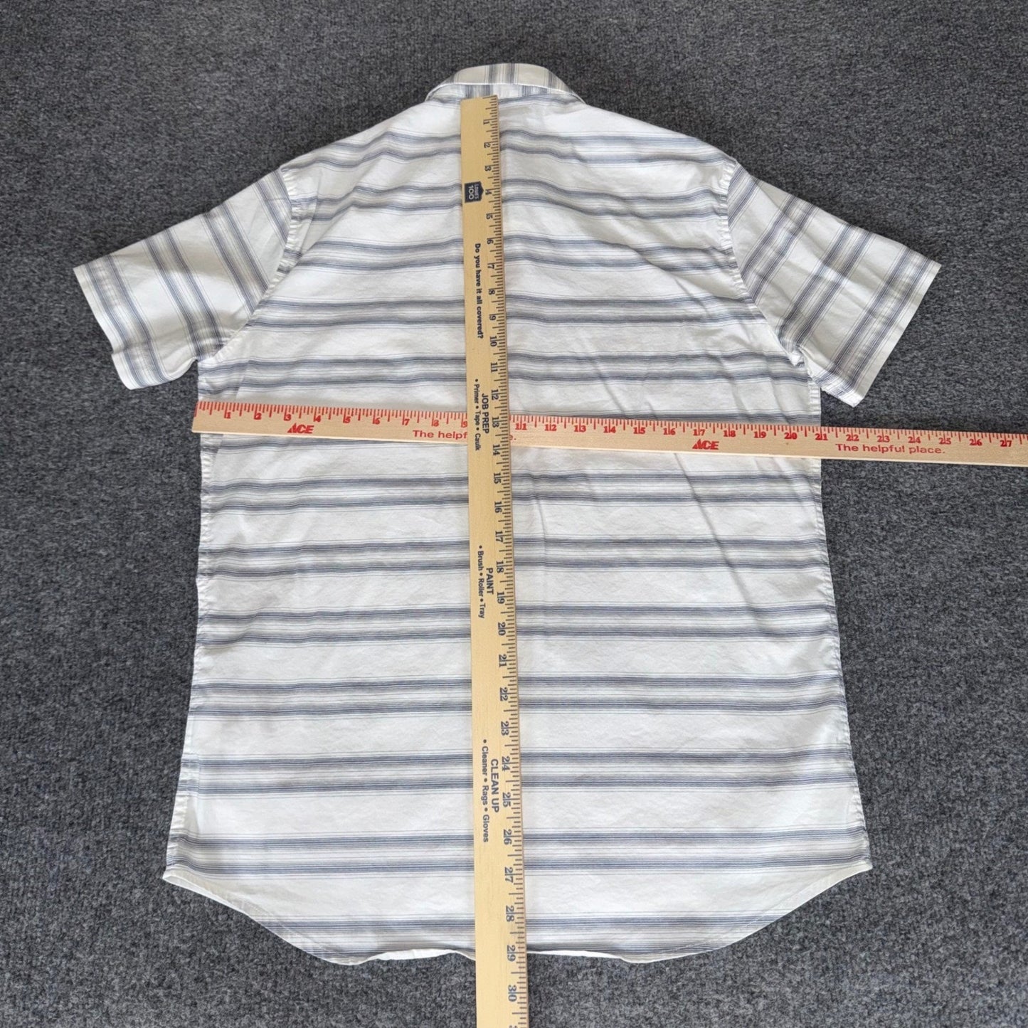 Travis Mathew Shirt Mens Medium Striped Golf Short Sleeve Button Up Casual Top