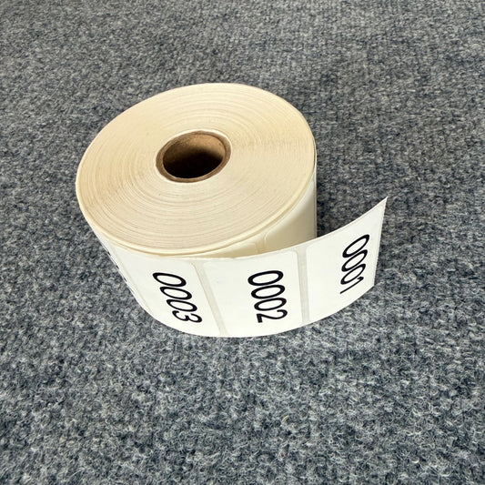 Custom Consecutive Number SKU 1-1000 Labels Stickers 1x2 Inventory Tags
