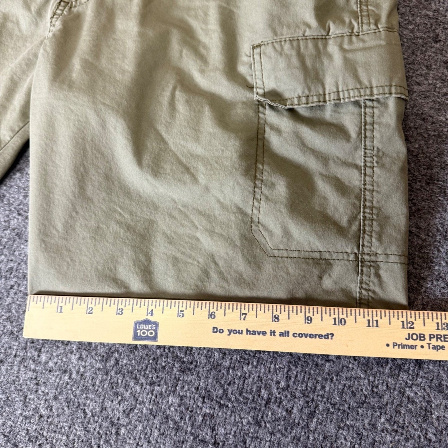 Wrangler ATG All Terrain Gear Mens Cargo Shorts 38 Green Casual Outdoor Hiking