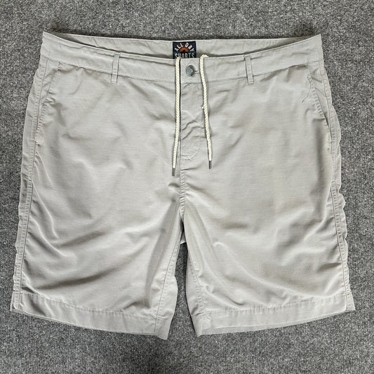 Faherty All Day Shorts Mens 38 (40) Grey Chino Drawstring Casual 9" Golf Adult