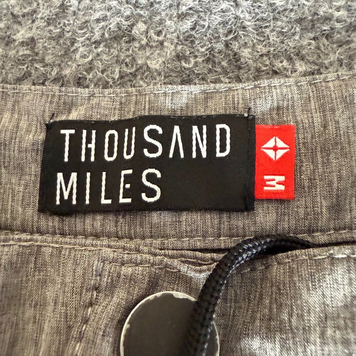 Thousand Miles Short Mens Medium Gray Travel Athletic Stretch Lightweight Casual