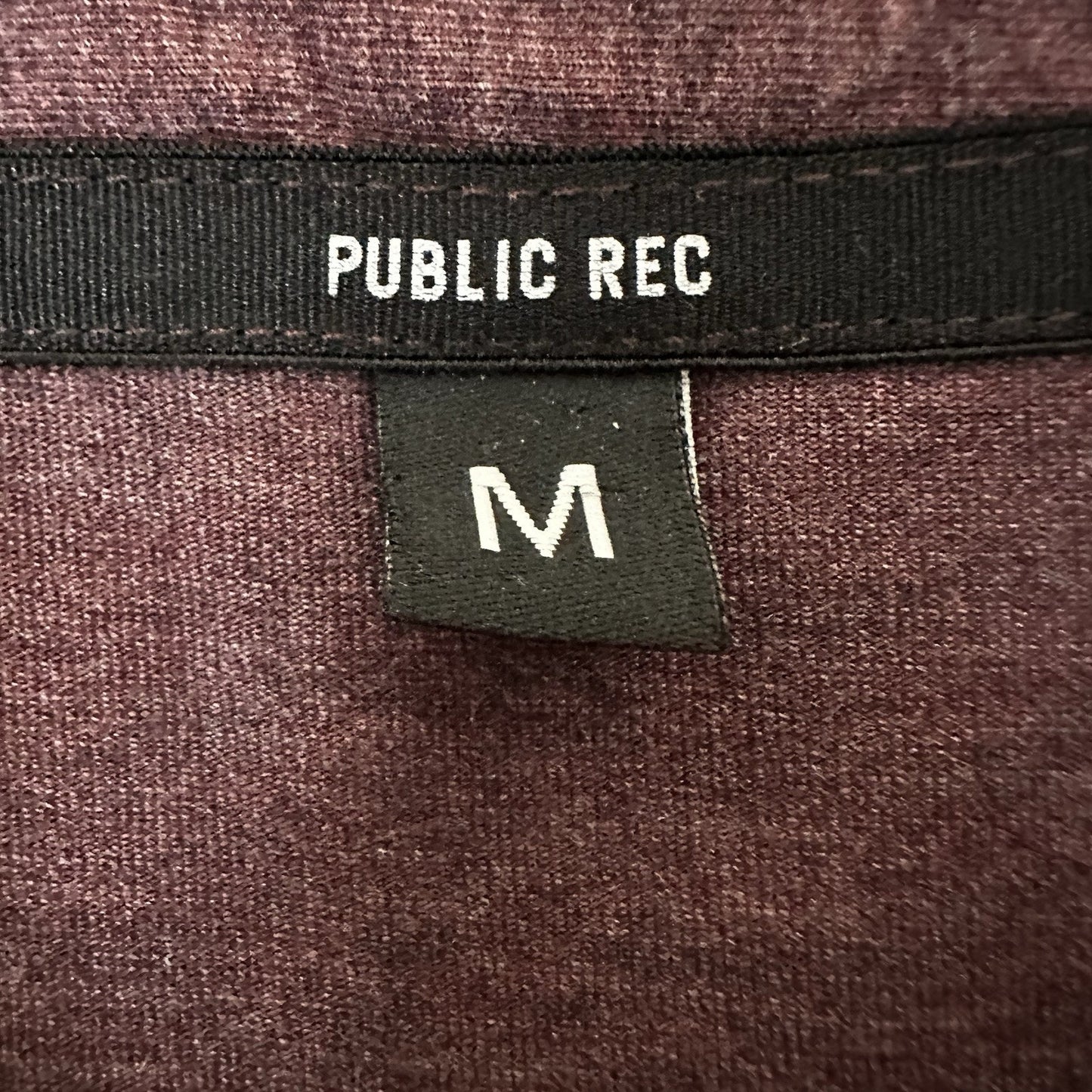 Public Rec Polo Shirt Mens Medium Maroon Short Sleeve Performance Stretch Casual