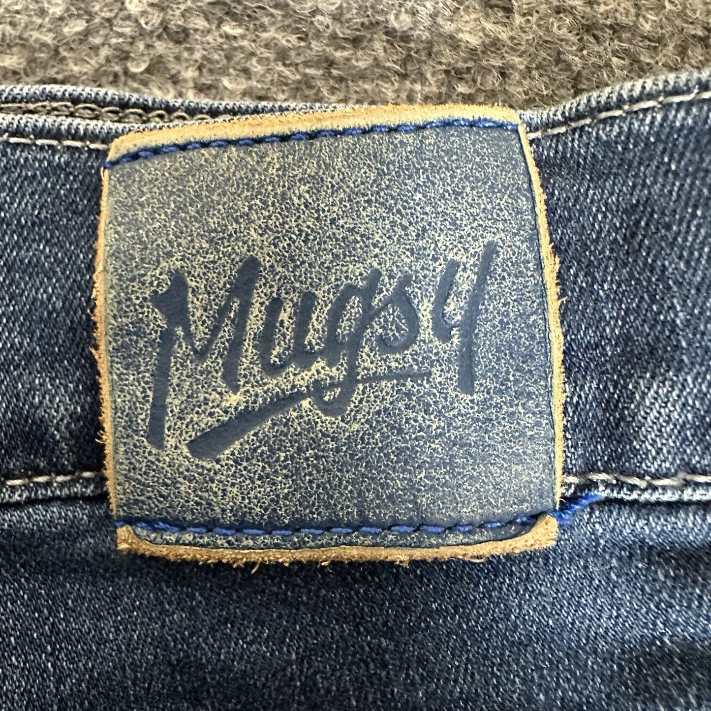 Mugsy Jeans Kinzies Mens 31x29 Blue Denim Straight Leg Stretch Low Rise Adult