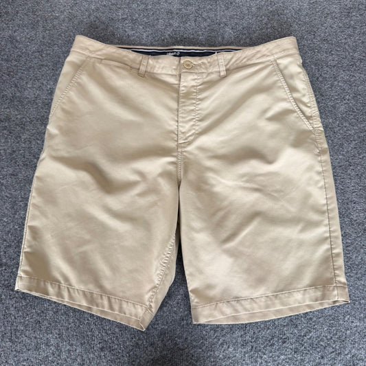 johnnie-O Shorts Mens 36 (37) Beige Golf Casual Stretch Lightweight Performance