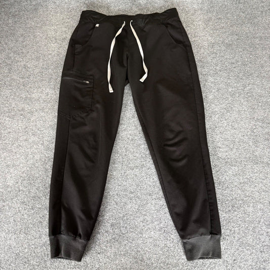 FIGS Zamora Womens Jogger Scrub Pants Medium Black Medical Nurse Uniform Doctor