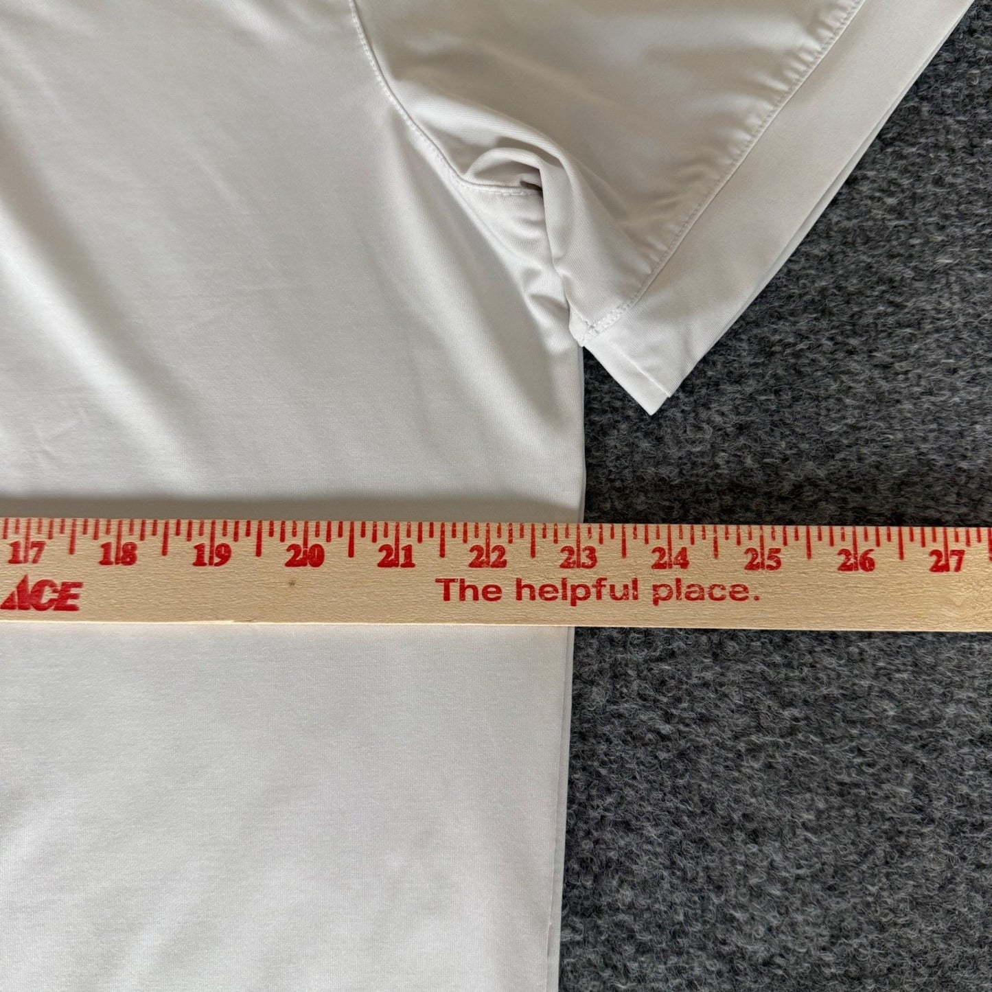 Mizzen+Main Versa Polo Shirt Mens Large White Trim Fit Performance Golf Stretch