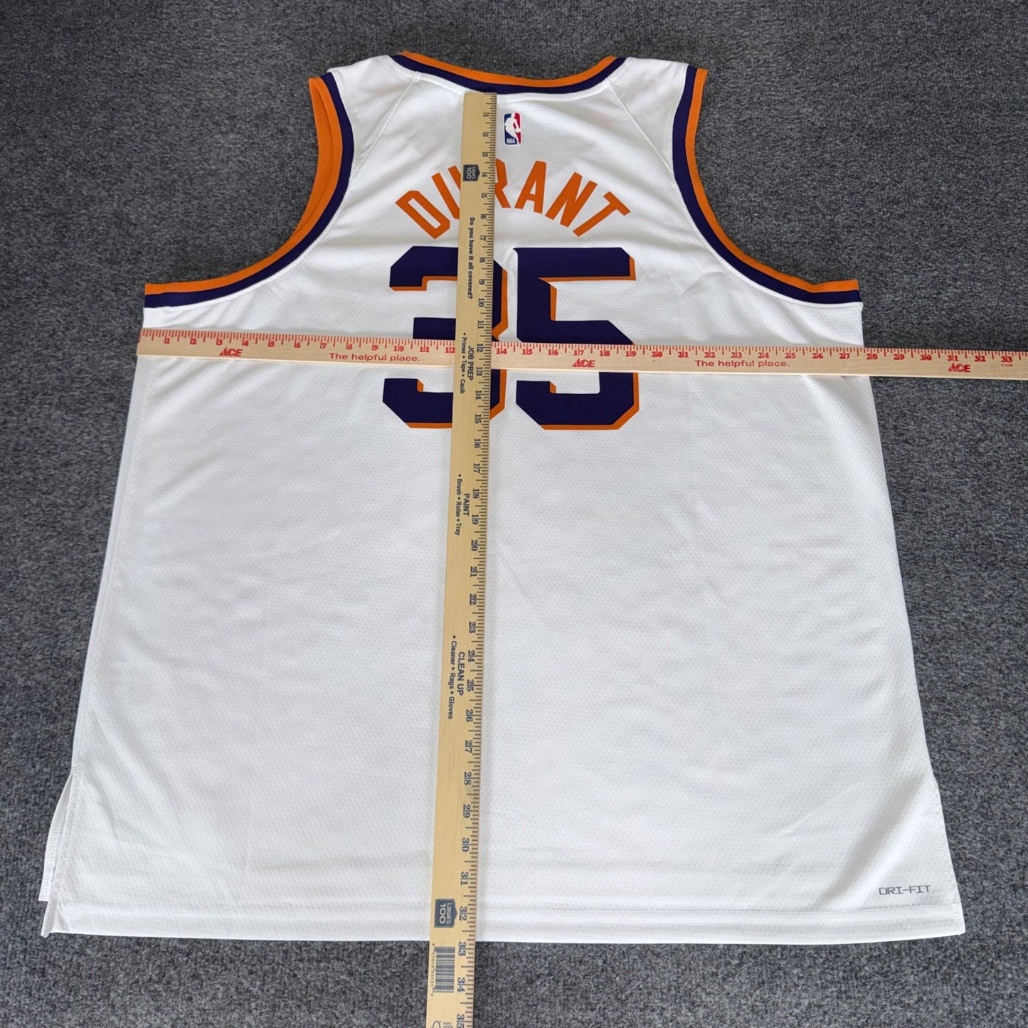 Nike NBA Phoenix Suns Kevin Durant Jersey Mens 3XL White Dri-Fit Basketball