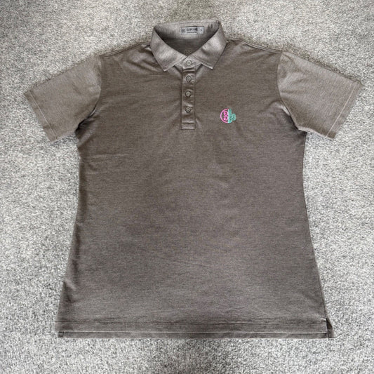 G/Fore Essential Pique Polo Shirt Mens Small Gray Short Sleeve Golf Lightweight