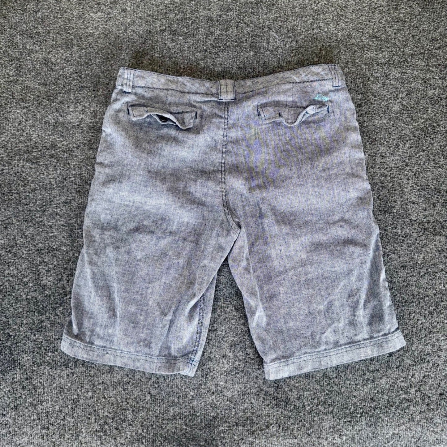 Tommy Bahama Mens Shorts 35 Blue Linen Blend Casual Summer Flat Front Beach