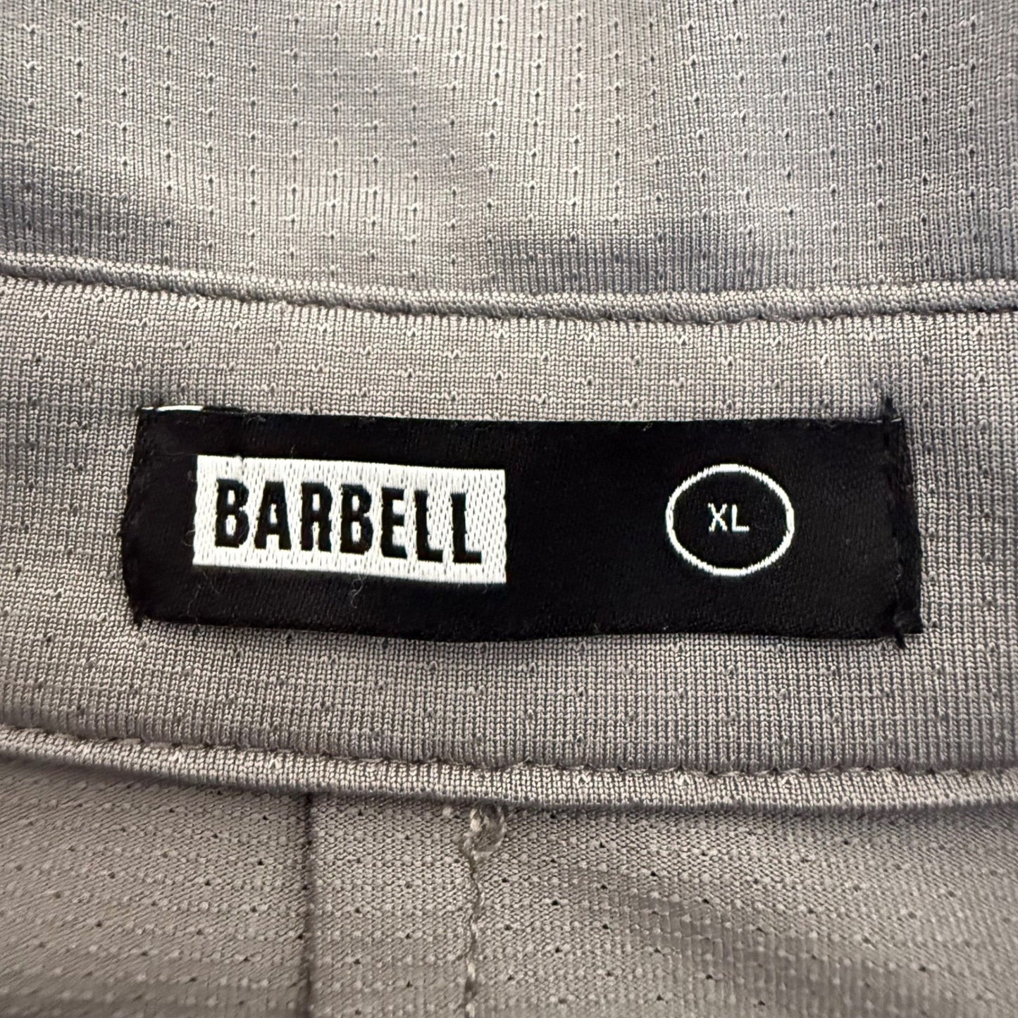 Barbell Polo Shirt Mens XL Gray Short Sleeve Performance Athleisure Golf Stretch