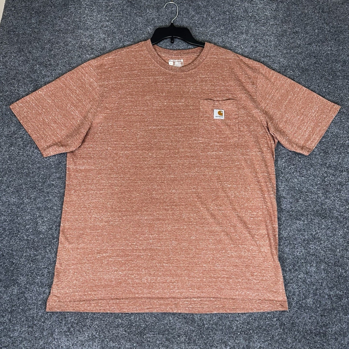 Carhartt Shirt Mens XL Rust Heathered Relaxed Fit Short Sleeve Crew Neck Work