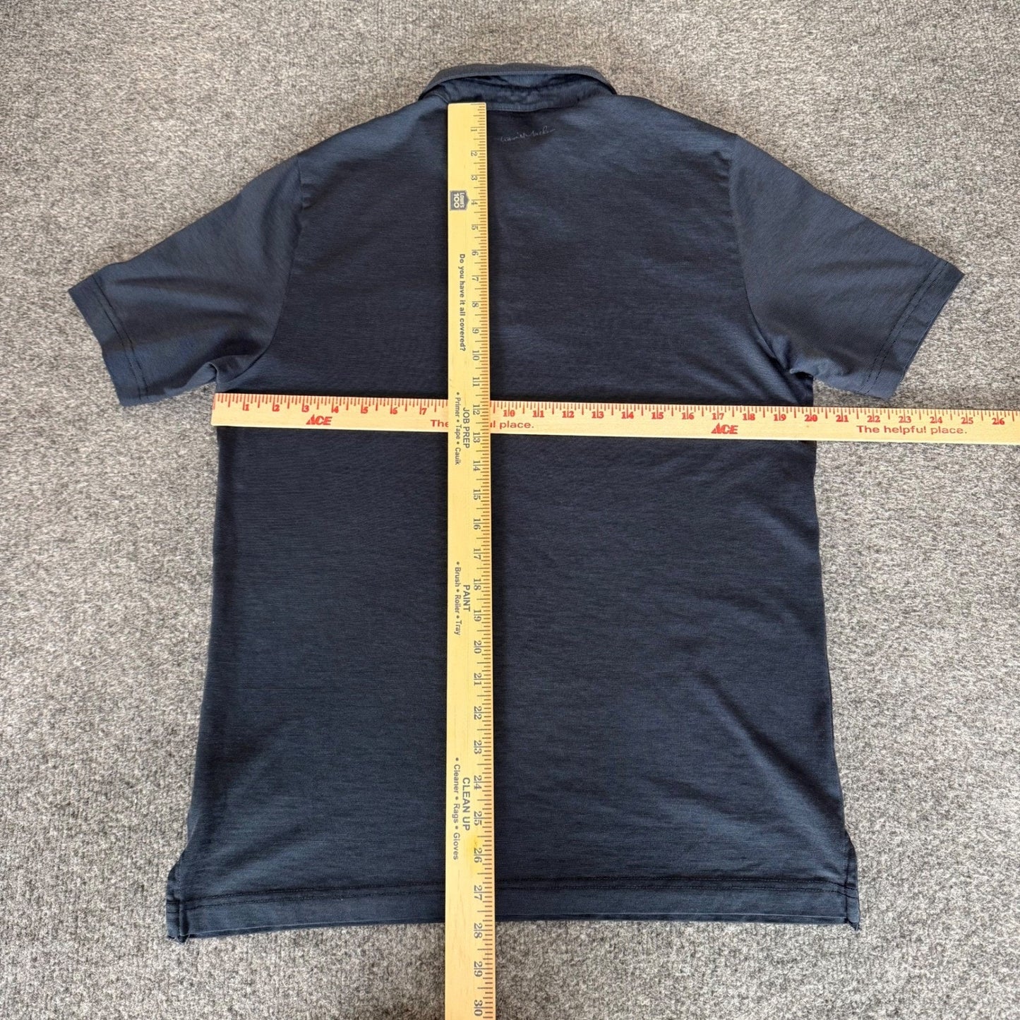 Travis Mathew Mens Polo Shirt Medium Navy Blue Short Sleeve Pima Cotton Golf