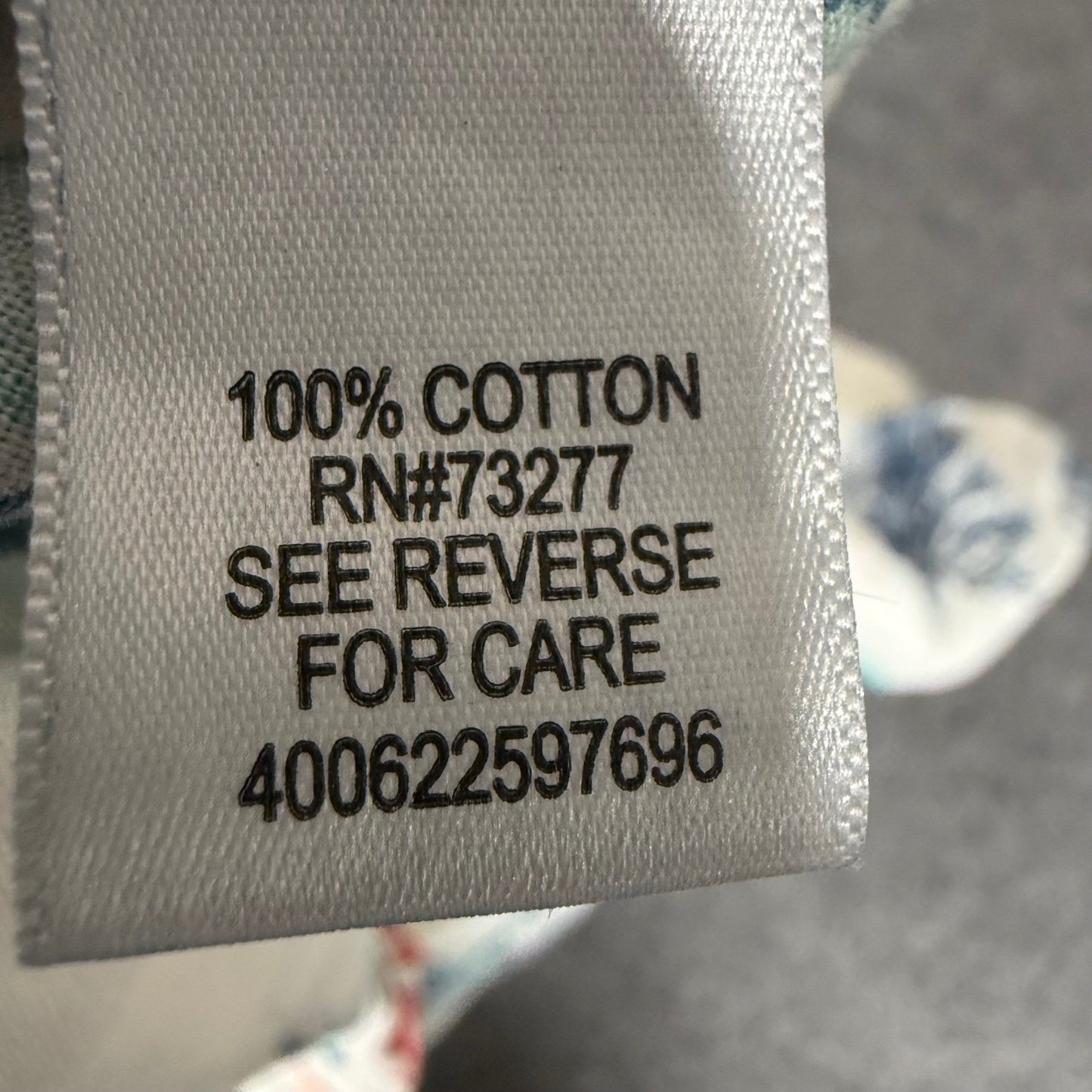 Croft & Barrow Mens Large White Tropical Sea Life Fish Coral Cotton Button Down