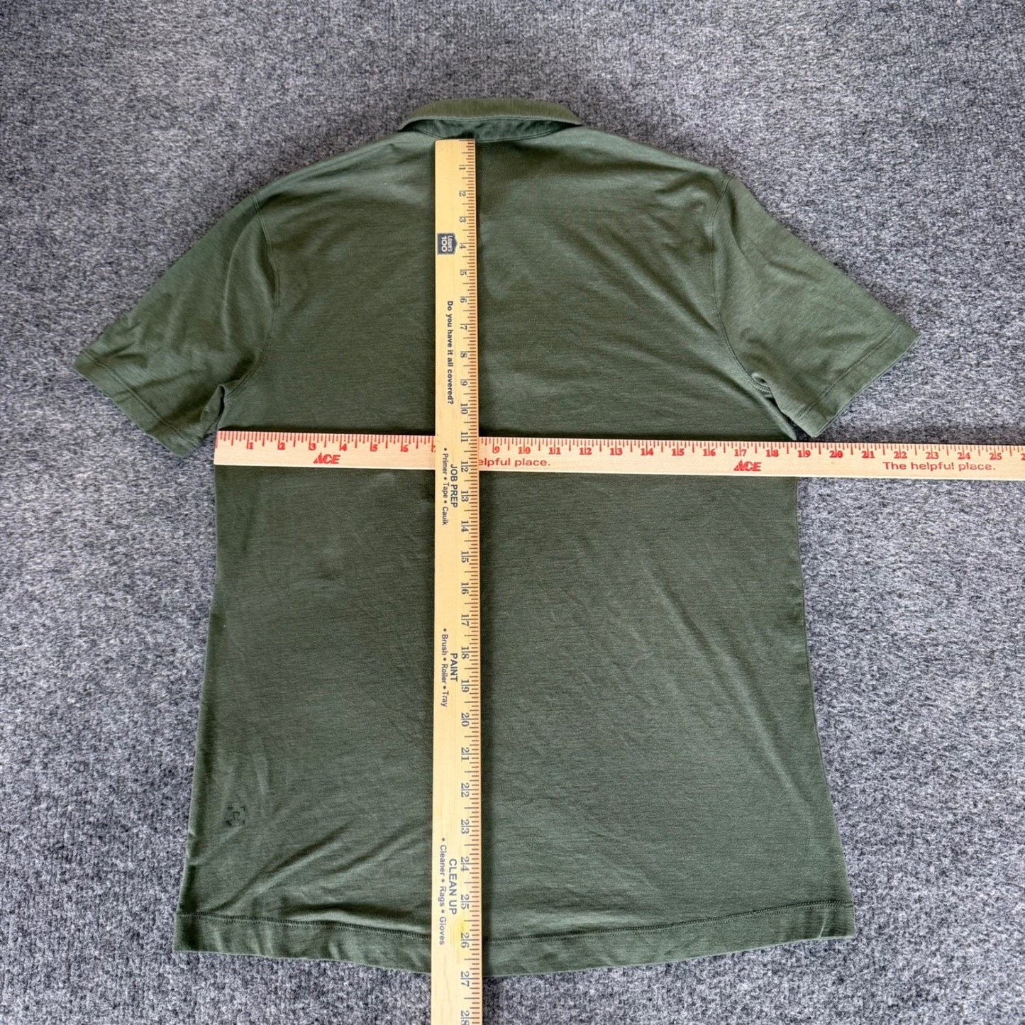 Lululemon Mens Small Green Short Sleeve Polo Shirt Golf Athletic Casual Stretch