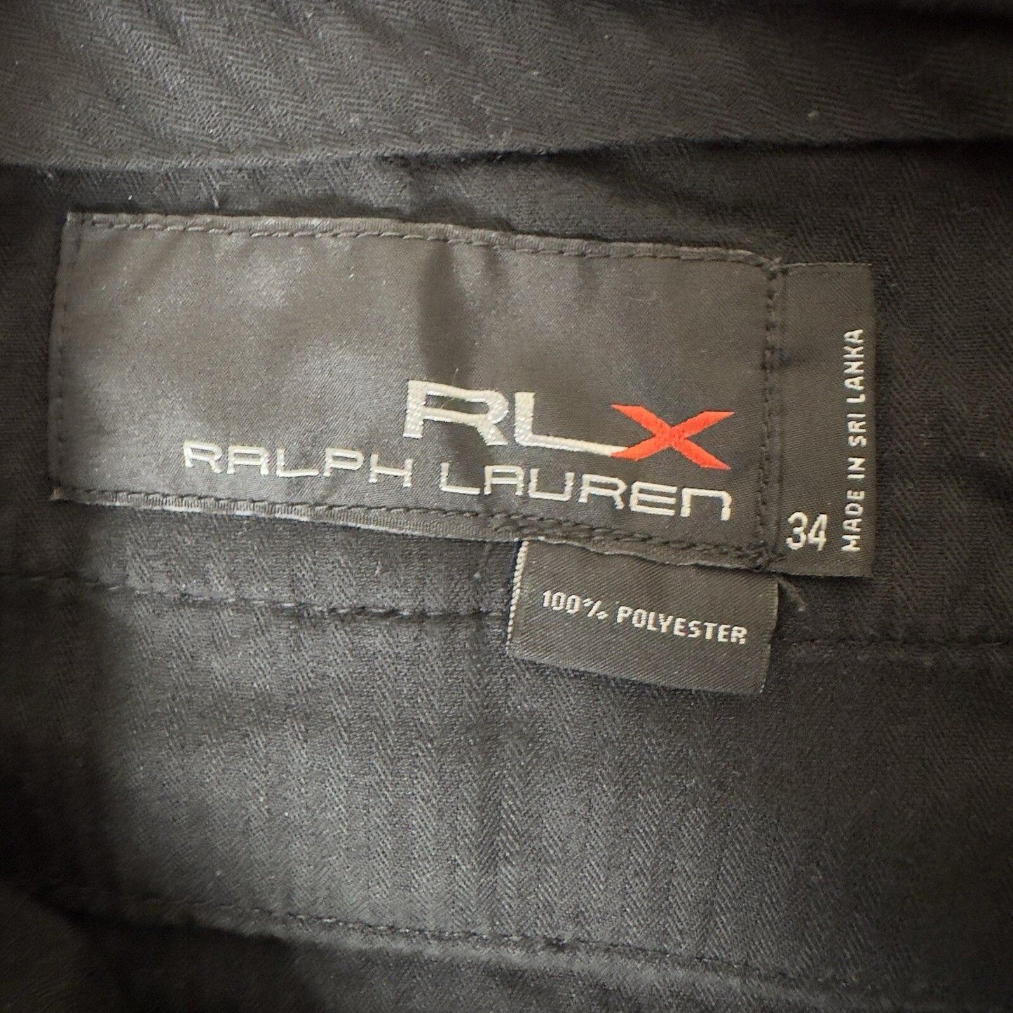 RLX Ralph Lauren Dress Pants Mens 34x31 Navy Blue Solid Golf Mid Rise Adult