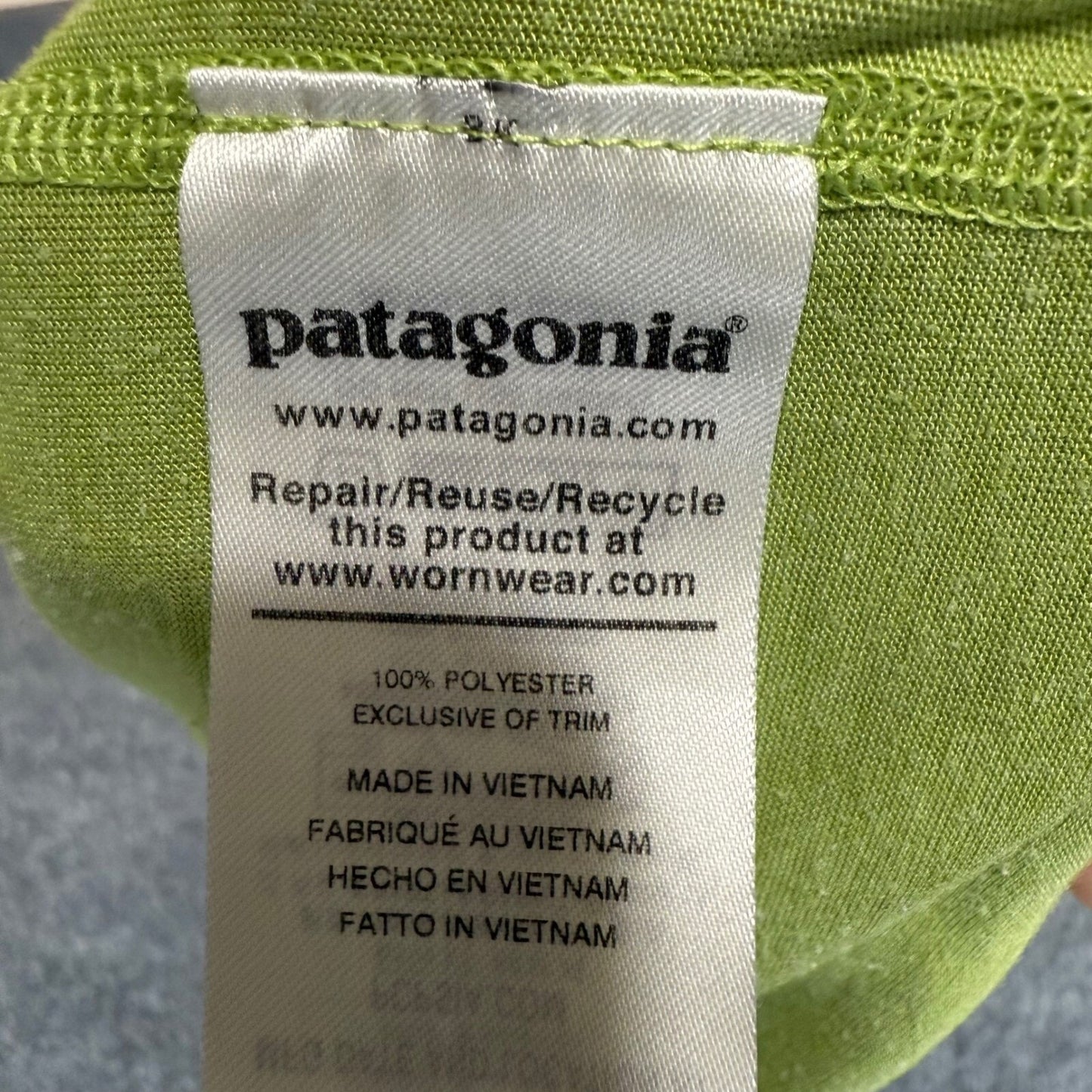 Patagonia Capilene Cool Trail Shirt Mens Small Green Performance Outdoor Hiking