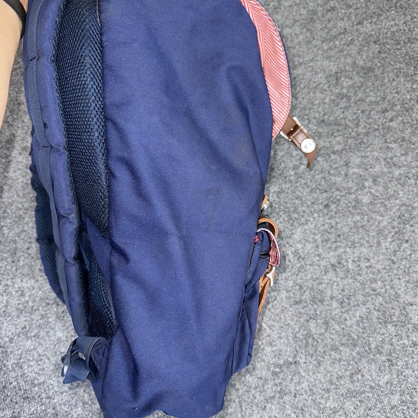 HERSCHEL Little America Raven Crosshatch Backpack Navy Red Padded Laptop Carrier