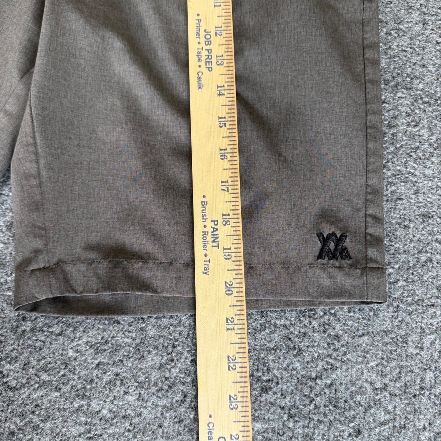 DIXXON Shorts Mens 32 Gray Flat Front Casual Shorts Lightweight Everyday Comfort