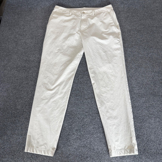 Lululemon ABC Pant Slim Fit Mens 34x30 Beige Chino Stretch Casual Golf Office