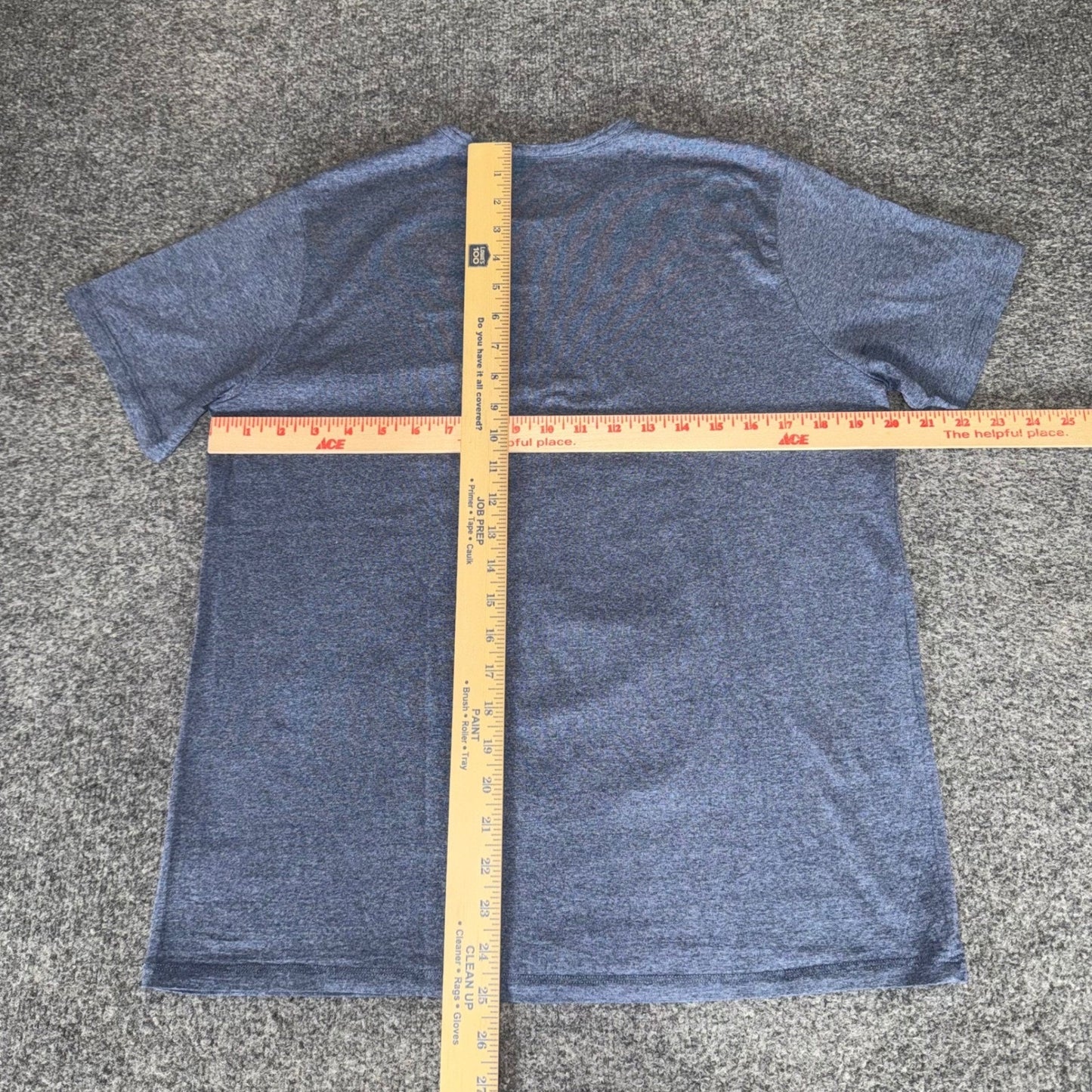 Civic by Taylor Stitch Mens Short Sleeve Crew Heather Blue T-Shirt Size 38 Small
